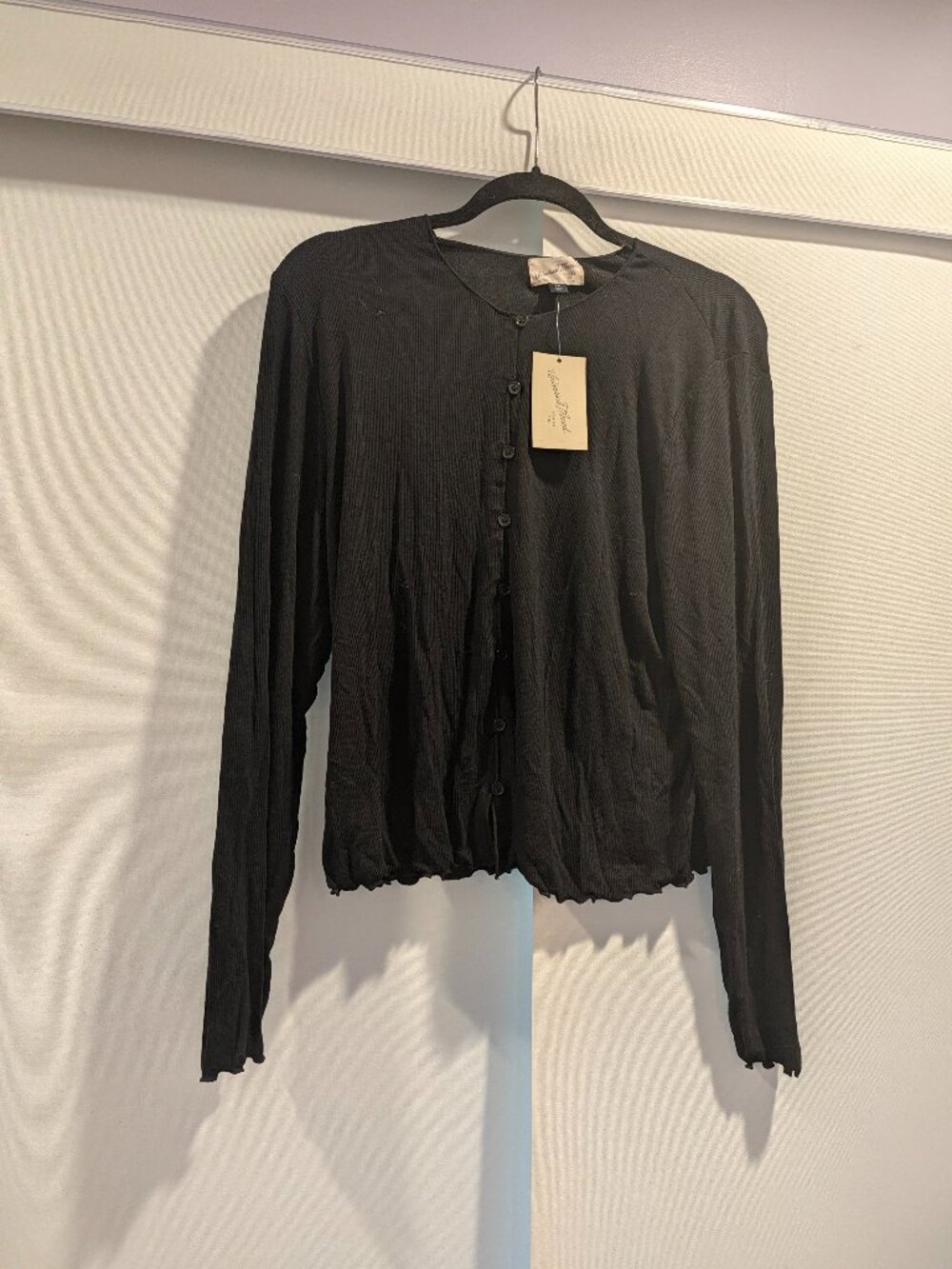 Universal Thread Black Ribbed Cardigan
